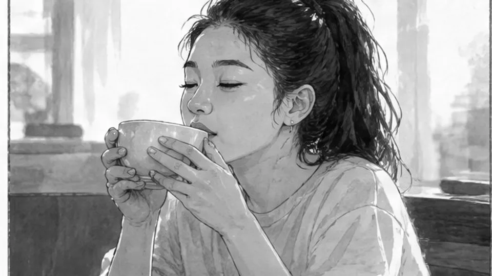 하이프 콘티 예시 — 같은 컷을 이 스타일로 그린 우리 출력